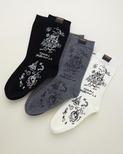 Labubu Graphic – Women's Crew Socks