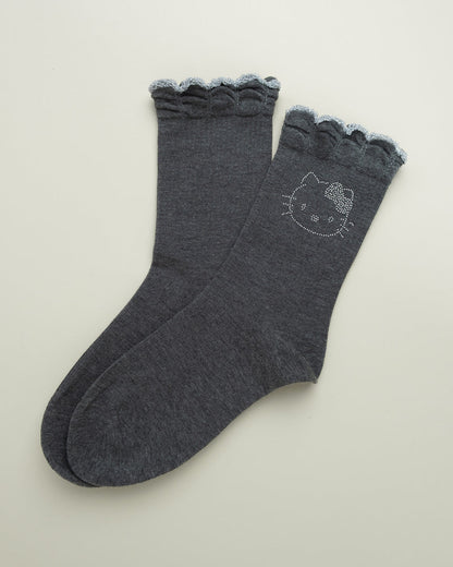 Cute Kitty Face – Women's Cotton Crew Socks