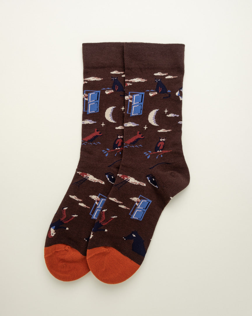 Midnight Window – Women's Crew Socks