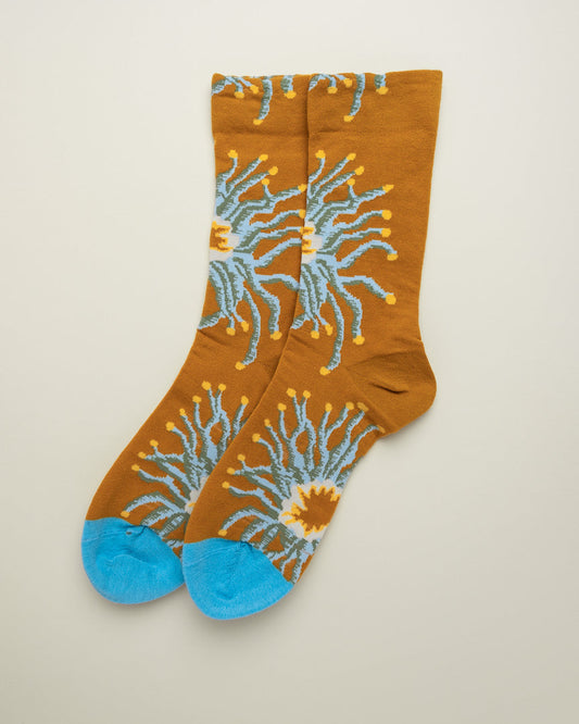 Golden Bloom – Women's Crew Socks