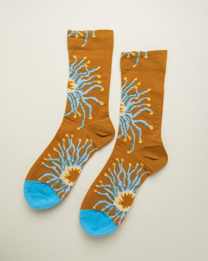 Golden Bloom – Women's Crew Socks