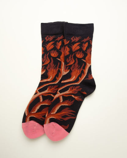 Flame Vine – Women's Crew Socks