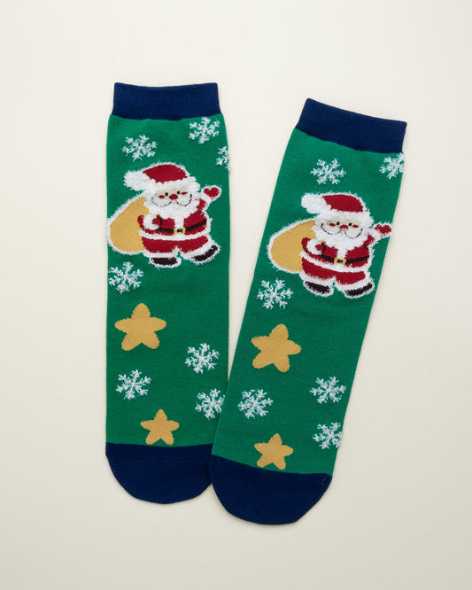 Santa Claus Christmas Socks – Women's Crew Socks