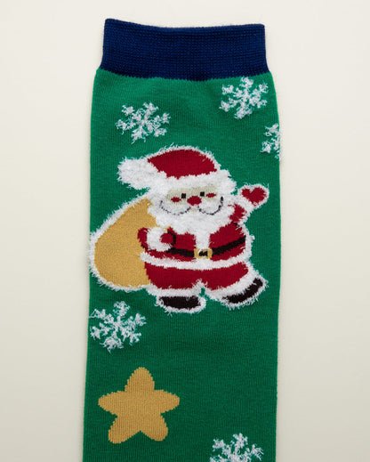 Santa Claus Christmas Socks – Women's Crew Socks