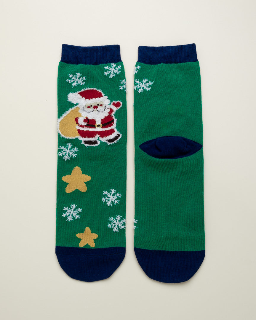 Santa Claus Christmas Socks – Women's Crew Socks