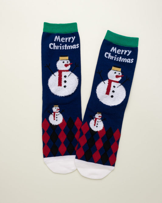 Snowman Christmas Socks – Women's Crew Socks