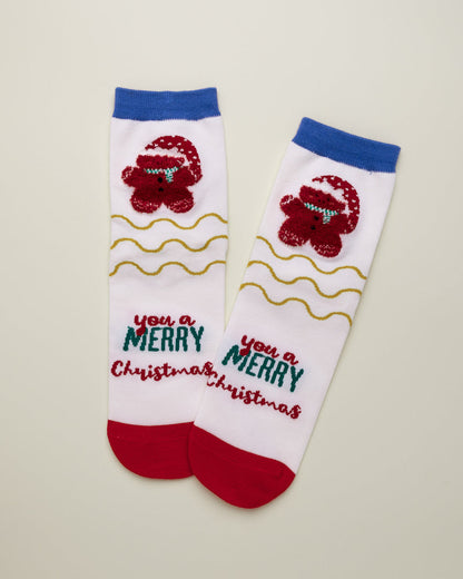 Christmas Bear Socks – Women's Crew Socks