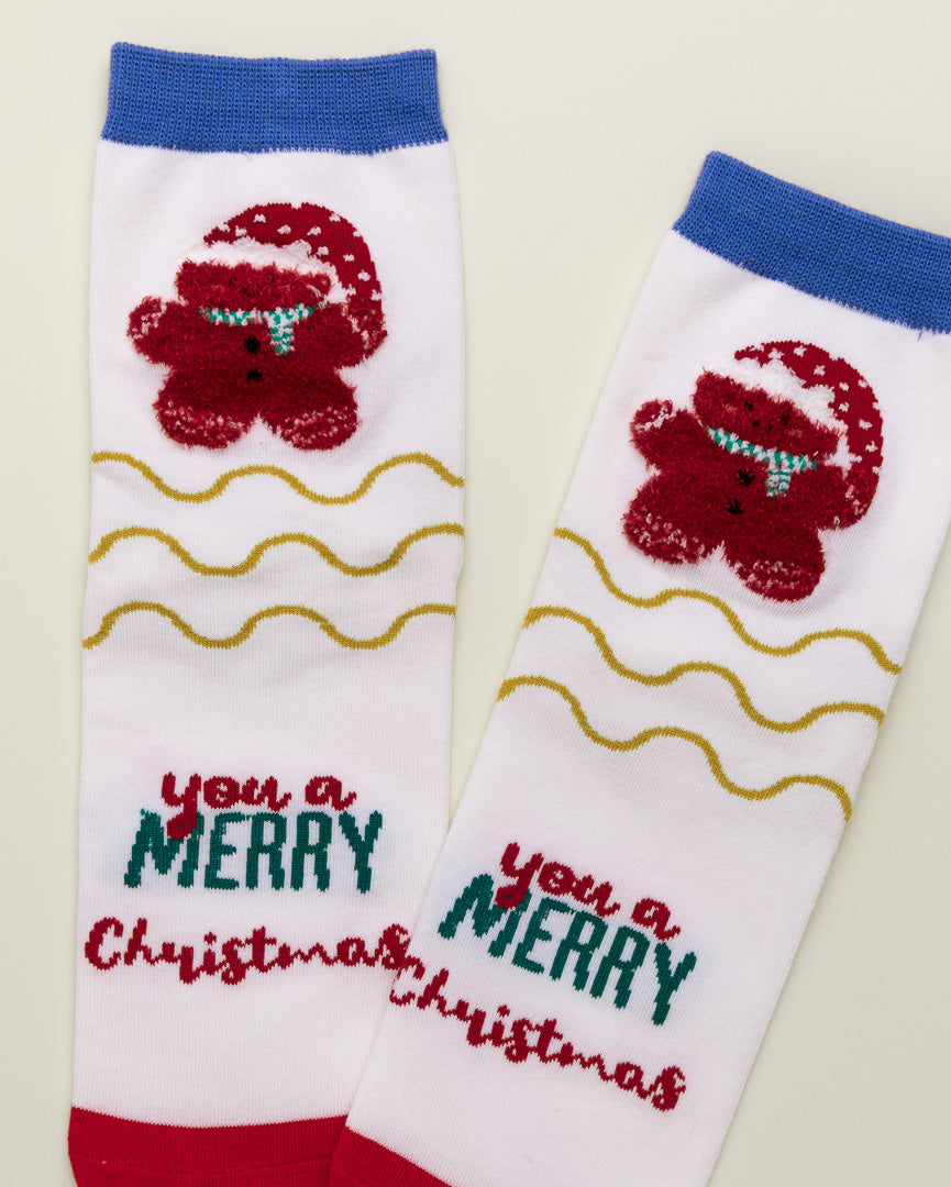 Christmas Bear Socks – Women's Crew Socks