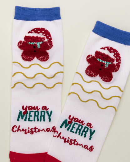 Christmas Bear Socks – Women's Crew Socks
