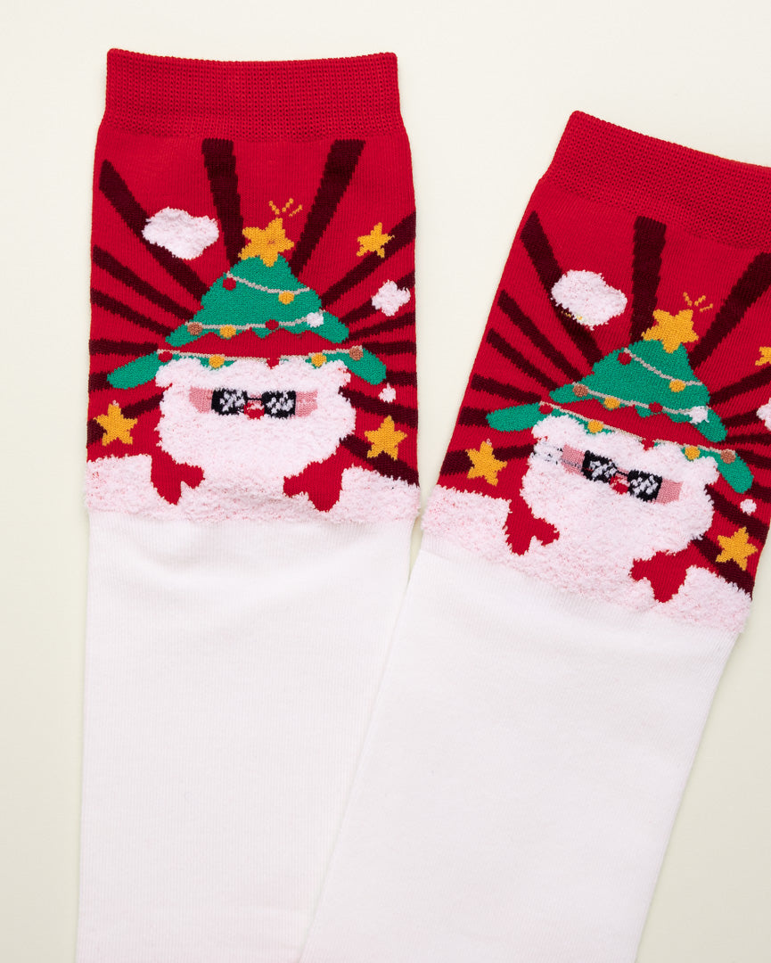 Cool Santa Christmas Socks – Women's Crew Socks