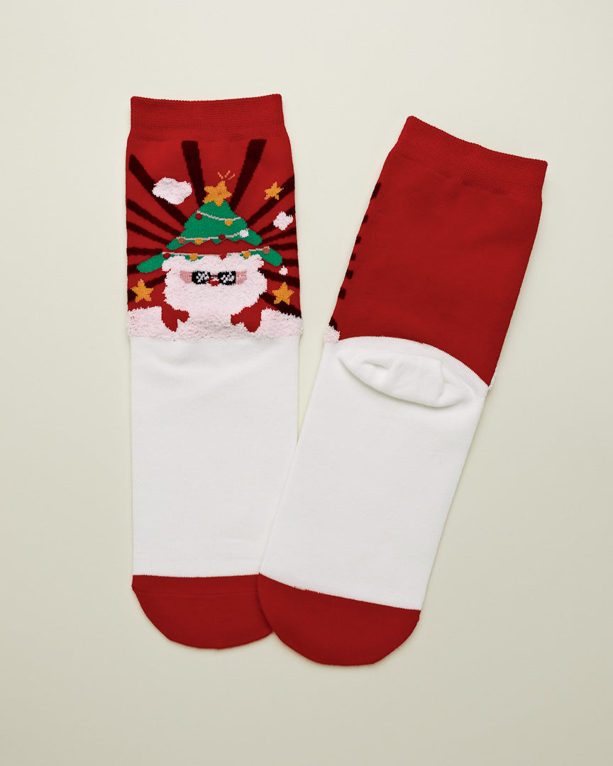 Cool Santa Christmas Socks – Women's Crew Socks