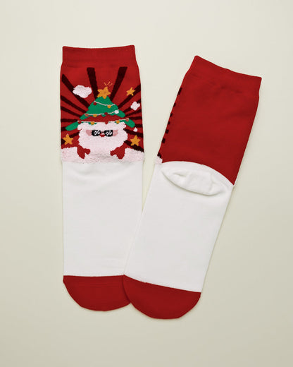 Cool Santa Christmas Socks – Women's Crew Socks