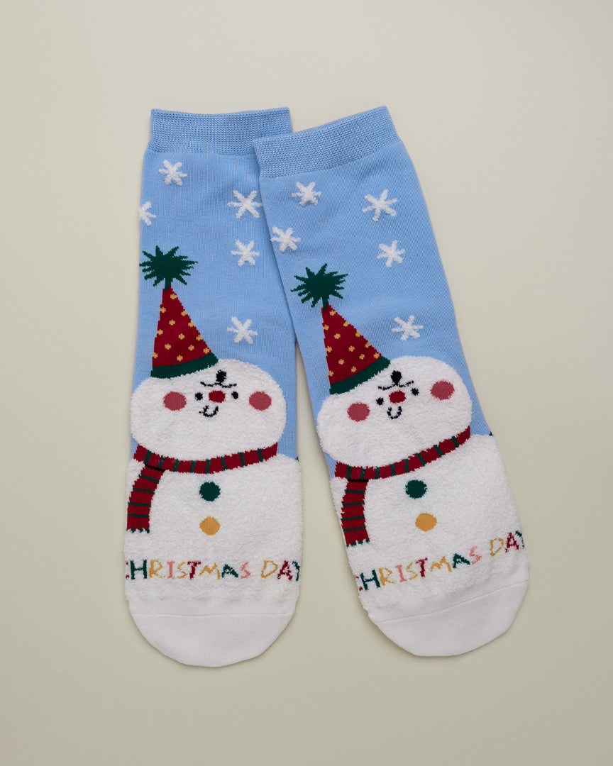 Snowman Christmas Day Socks – Women's Crew Socks