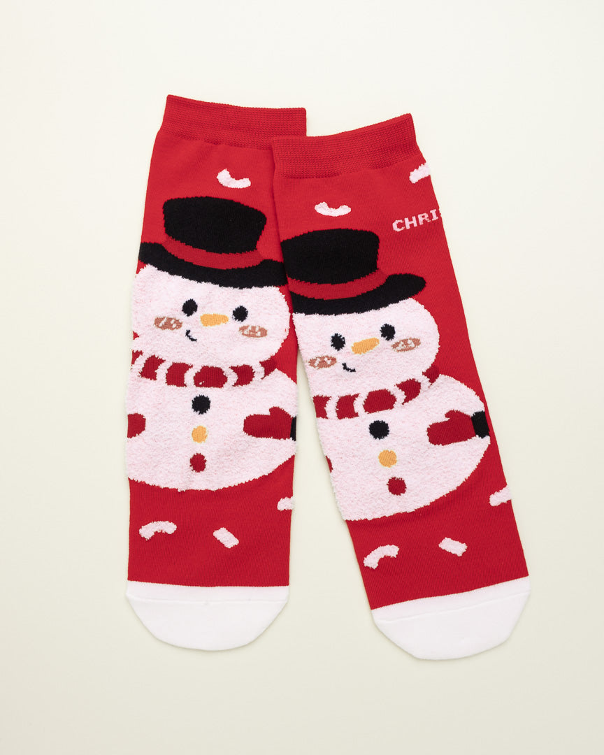 Snowman Christmas Socks – Women's Crew Socks