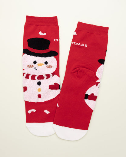Snowman Christmas Socks – Women's Crew Socks