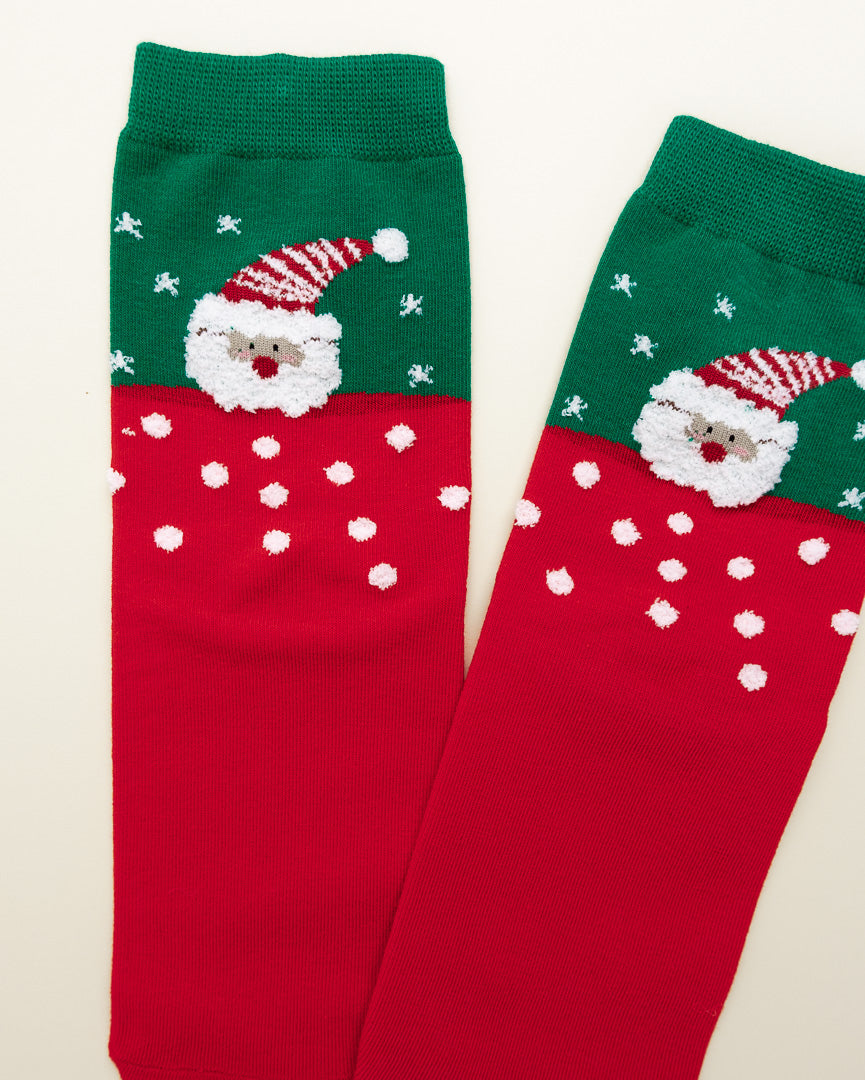 Santa Snowfall Socks – Women's Crew Socks