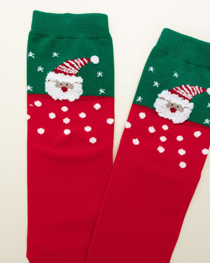 Santa Snowfall Socks – Women's Crew Socks