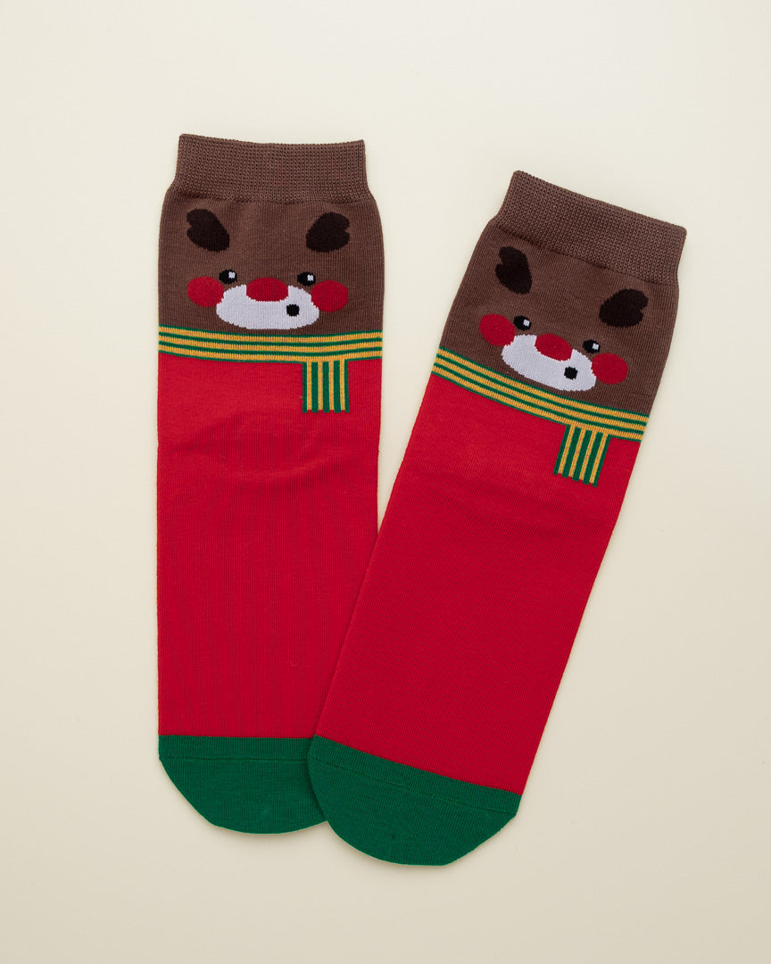 Rudolph's Scarf – Women's Crew Socks