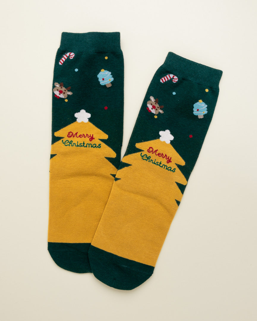 Merry Christmas Tree – Women's Crew Socks