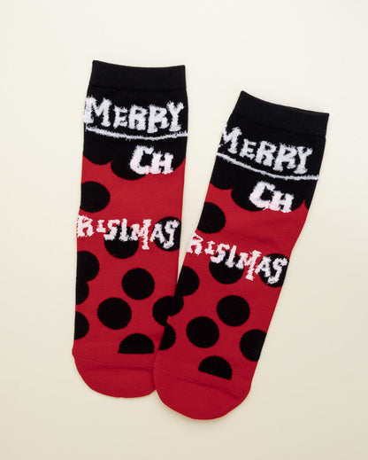 Bold Christmas Dots – Women's Crew Socks