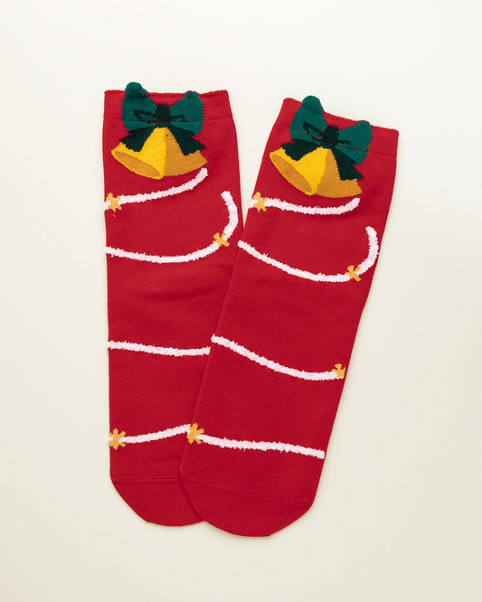 Jingle Bell Garland – Women's Crew Socks
