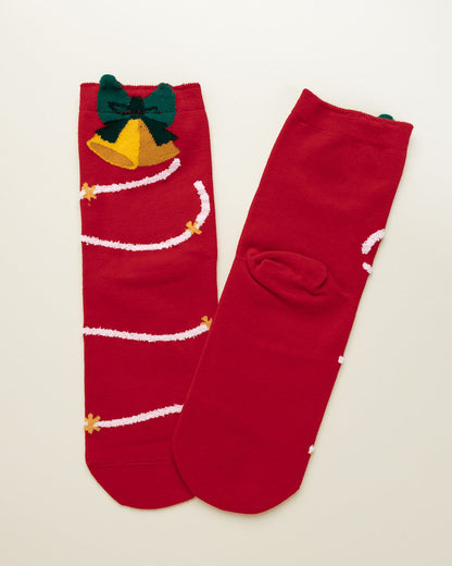 Jingle Bell Garland – Women's Crew Socks