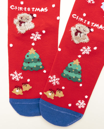 Snowy Christmas Joy – Women's Crew Socks