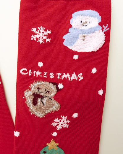 Snowy Christmas Joy – Women's Crew Socks