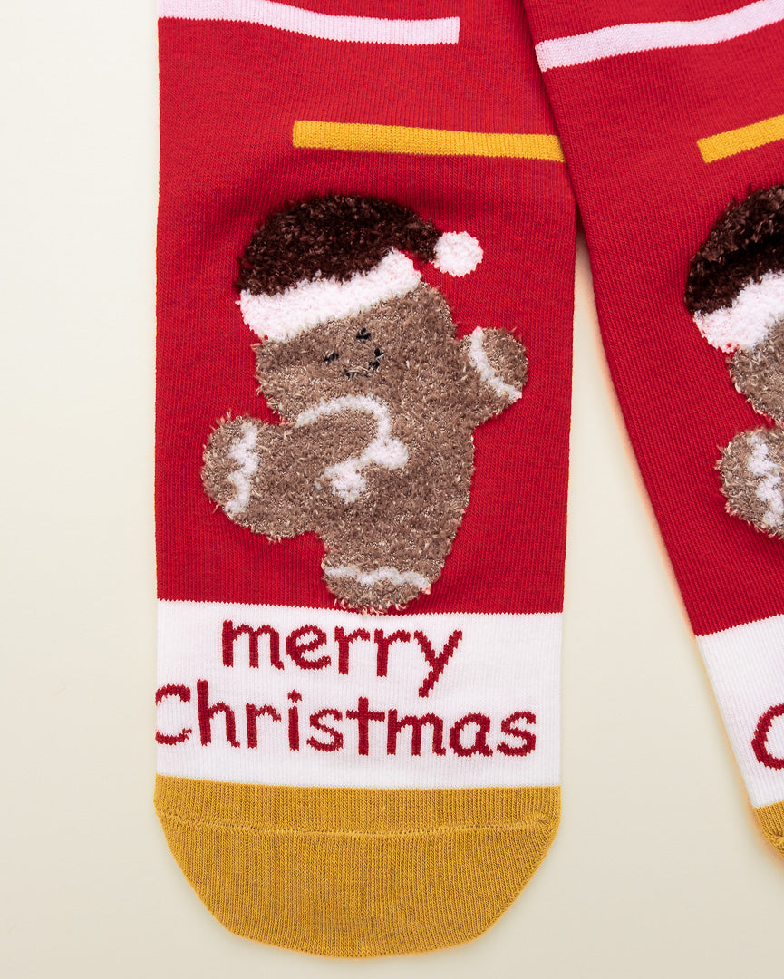 Festive Bear – Women's Crew Socks