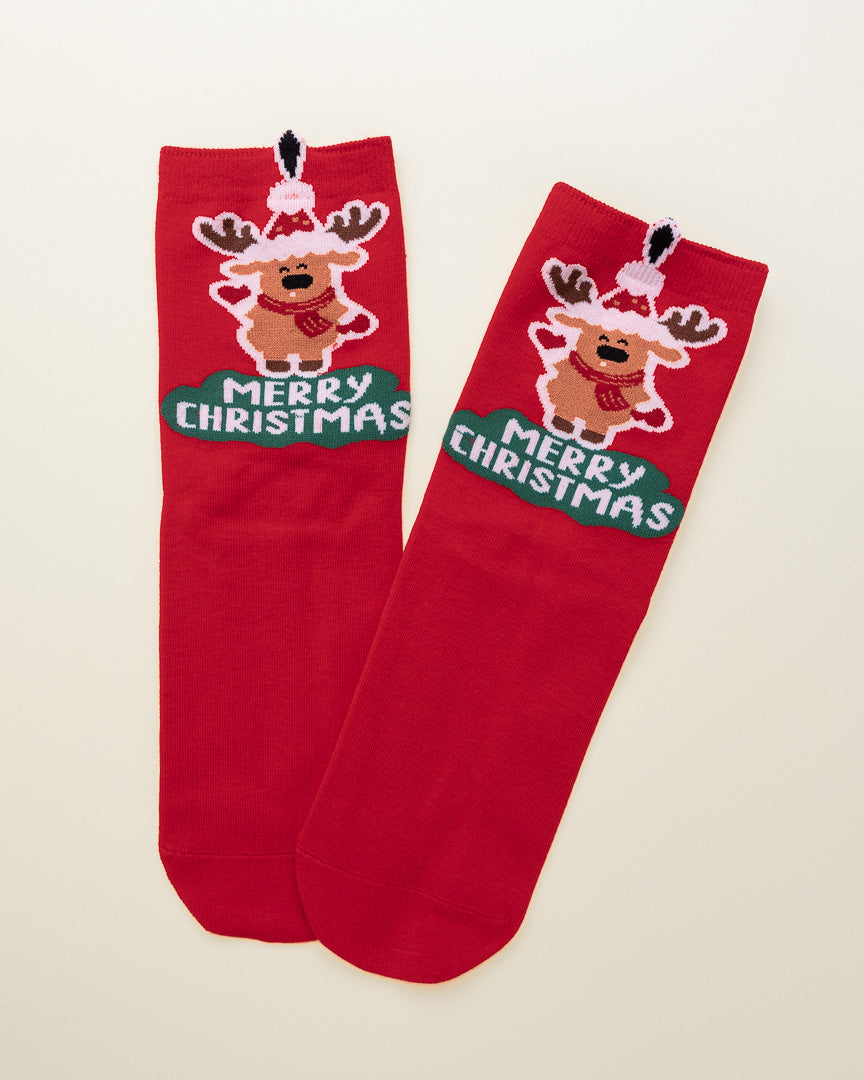 Jolly Reindeer – Women's Crew Socks
