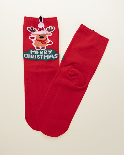 Jolly Reindeer – Women's Crew Socks