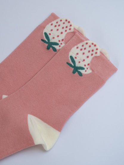 White Berry Bite – Women's Crew Socks