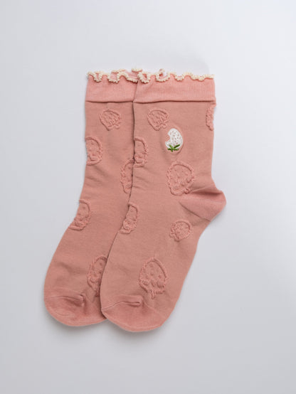 Strawberry Puff – Women's Crew Socks