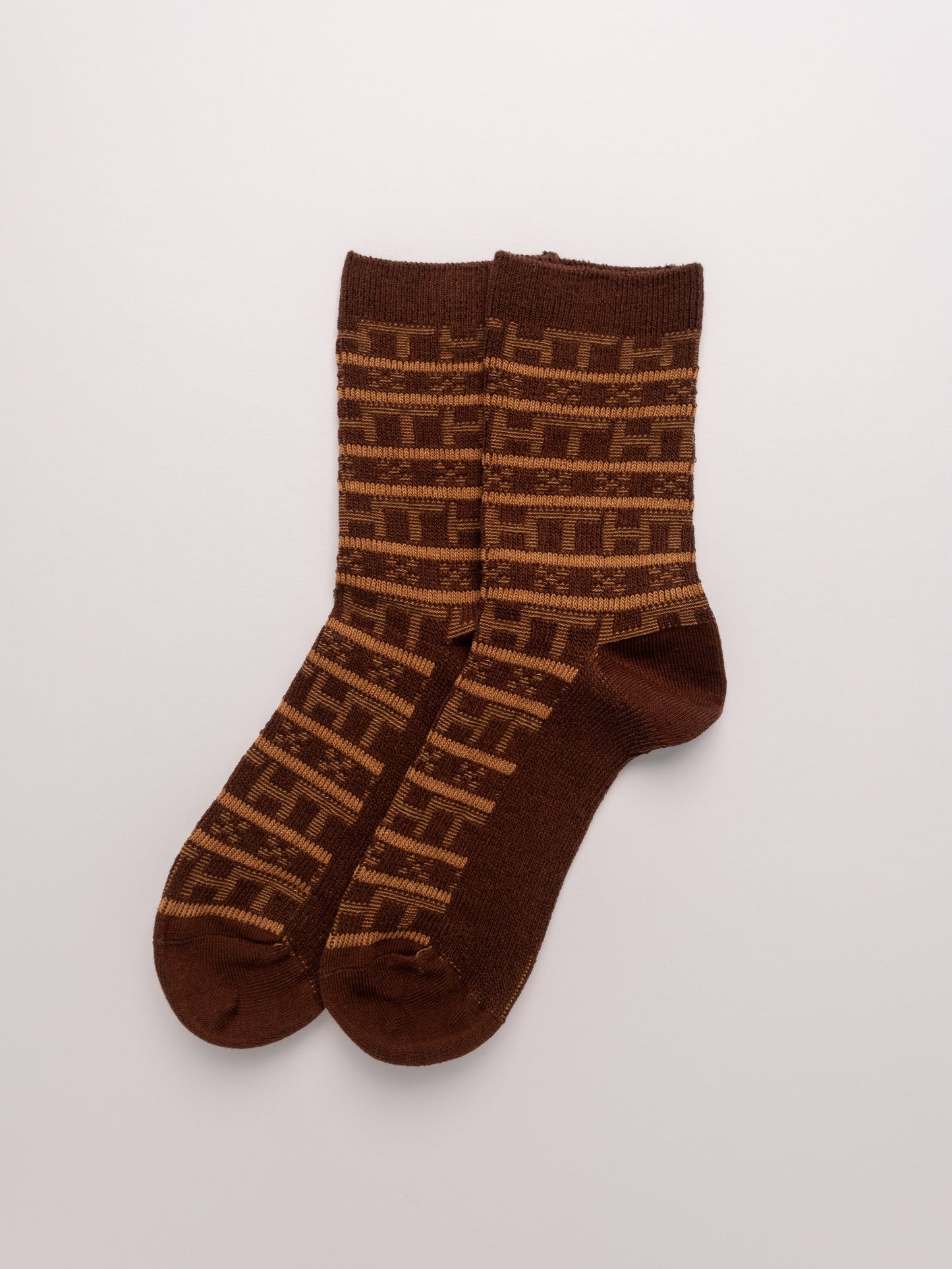 Geometric Pattern man's Combed Cotton Crew Socks