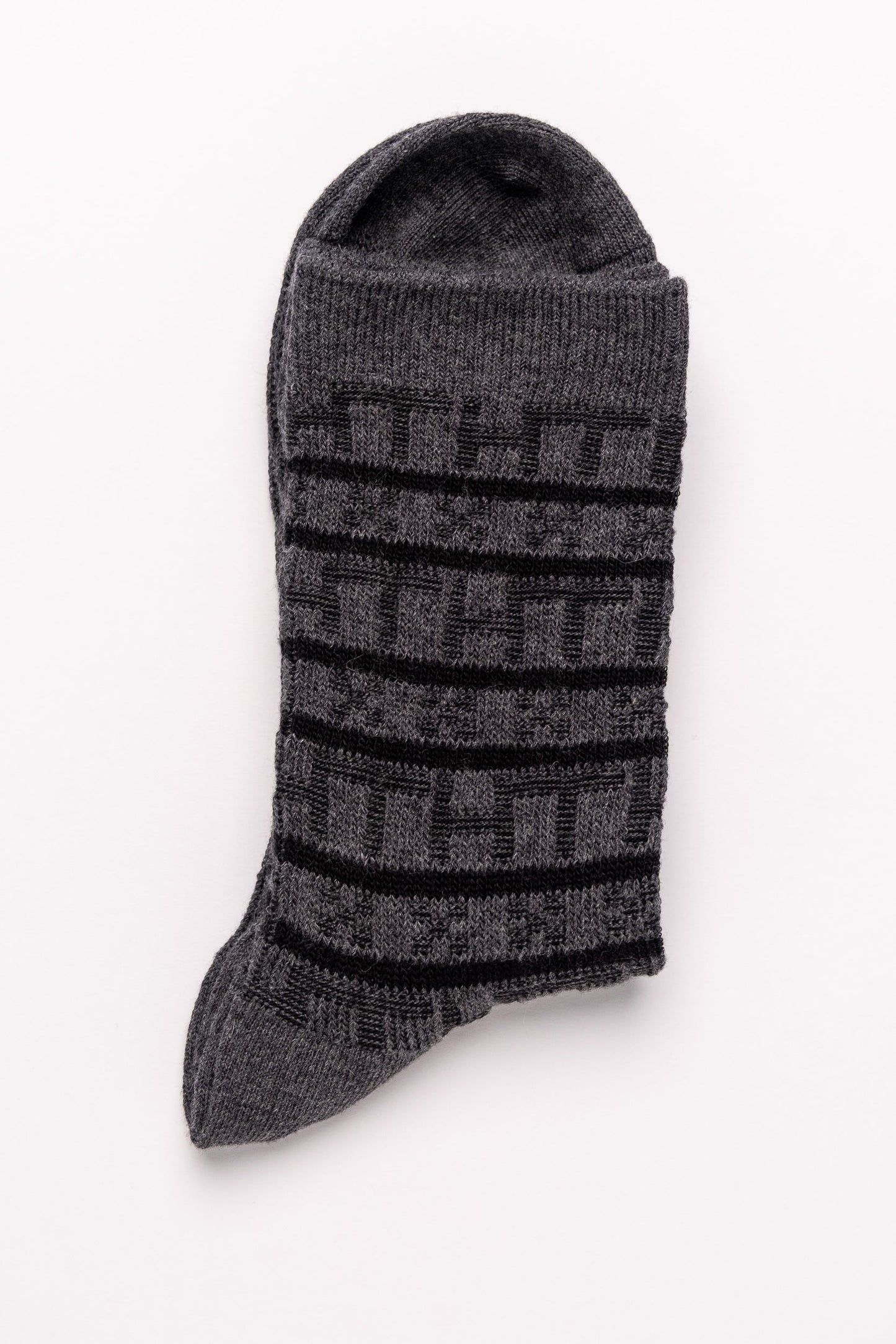 Geometric Pattern man's Combed Cotton Crew Socks