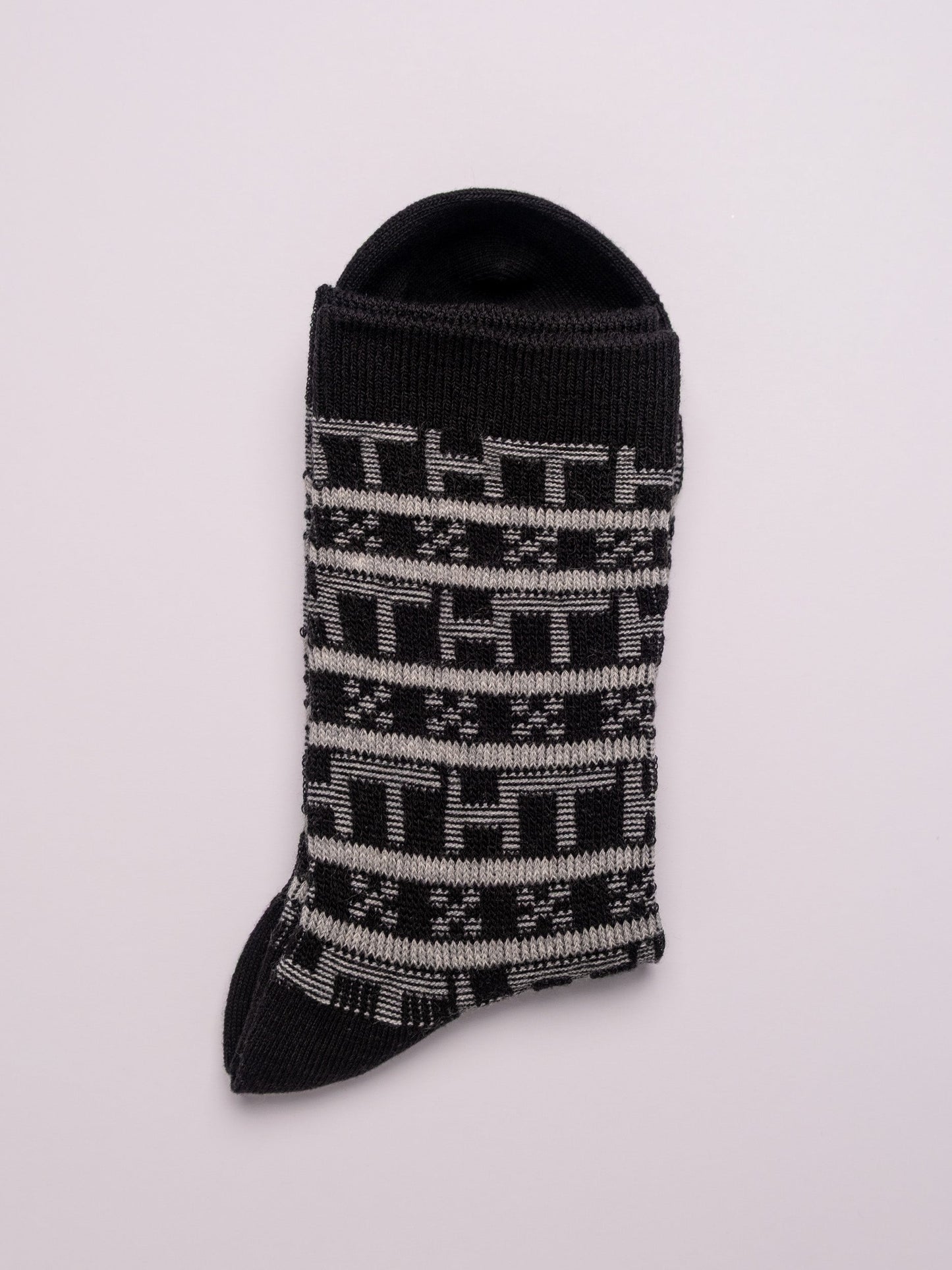 Geometric Pattern man's Combed Cotton Crew Socks