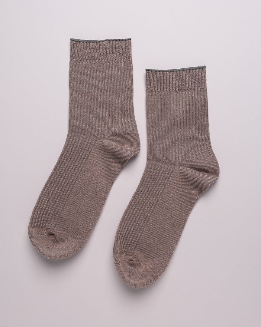 Men's Classic Ribbed Cotton Quarter Socks – 4 Colors