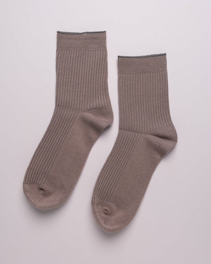Men's Classic Ribbed Cotton Quarter Socks – 4 Colors