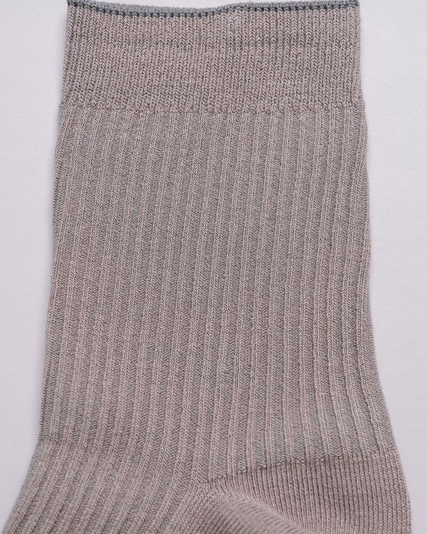 Men's Classic Ribbed Cotton Quarter Socks – 4 Colors