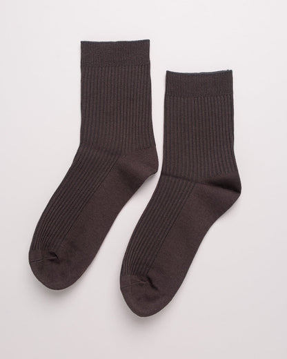 Men's Classic Ribbed Cotton Quarter Socks – 4 Colors
