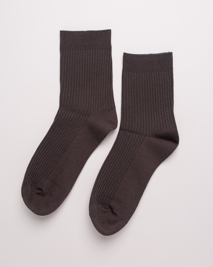 Men's Classic Ribbed Cotton Quarter Socks – 4 Colors
