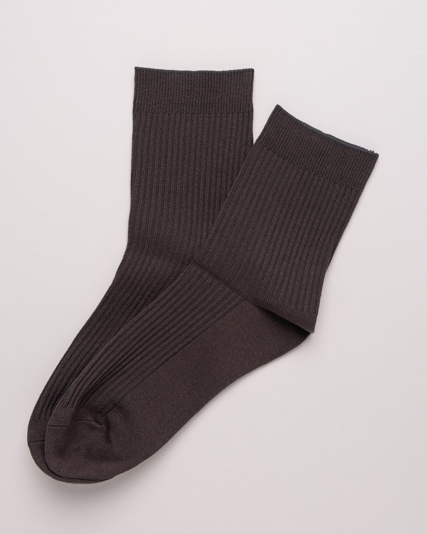 Men's Classic Ribbed Cotton Quarter Socks – 4 Colors