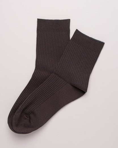 Men's Classic Ribbed Cotton Quarter Socks – 4 Colors