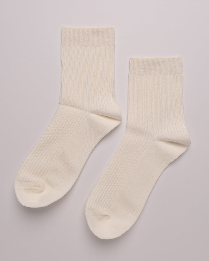 Men's Classic Ribbed Cotton Quarter Socks – 4 Colors