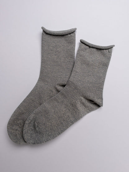 Women's Classic Ribbed Cotton Crew Socks – White. Grey. Black