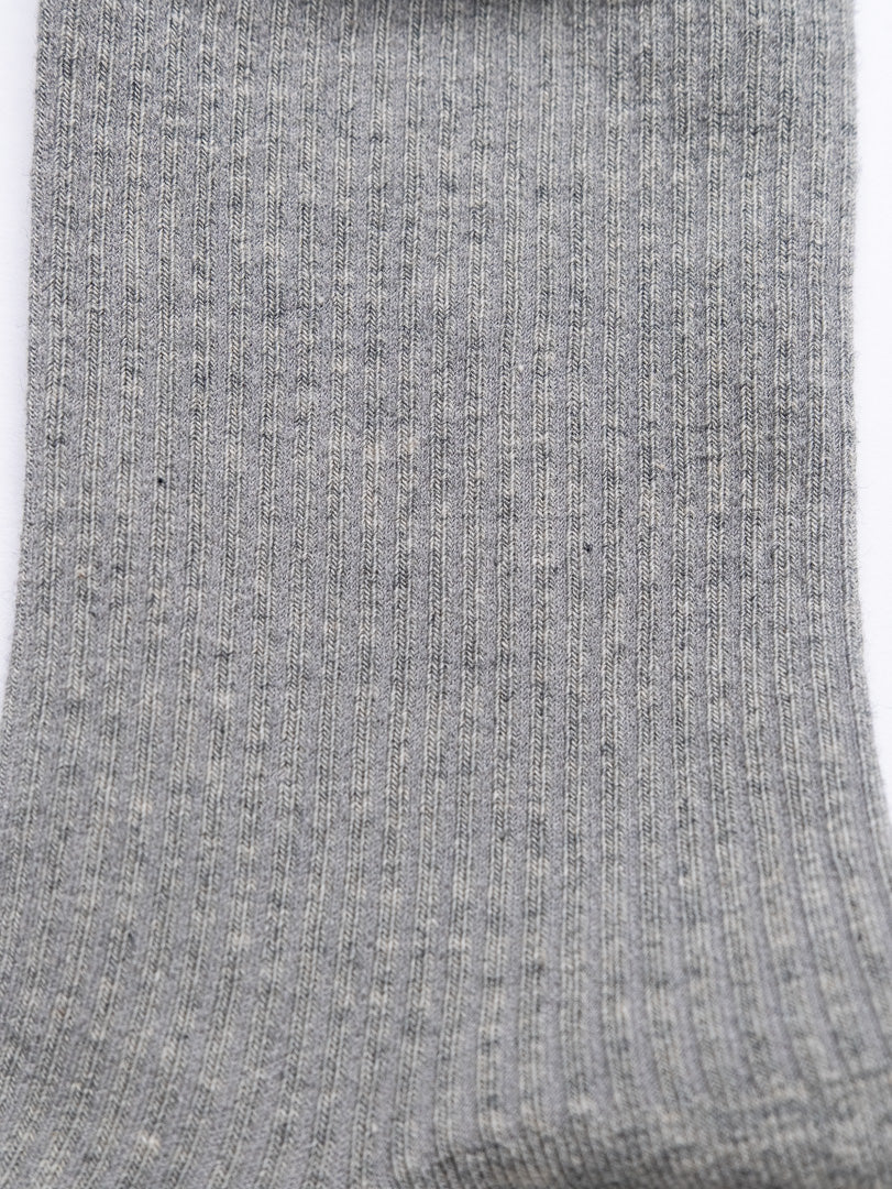 Women's Classic Ribbed Cotton Crew Socks – White. Grey. Black
