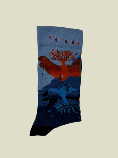 Firebirds Over Ridge – Women's Crew Socks