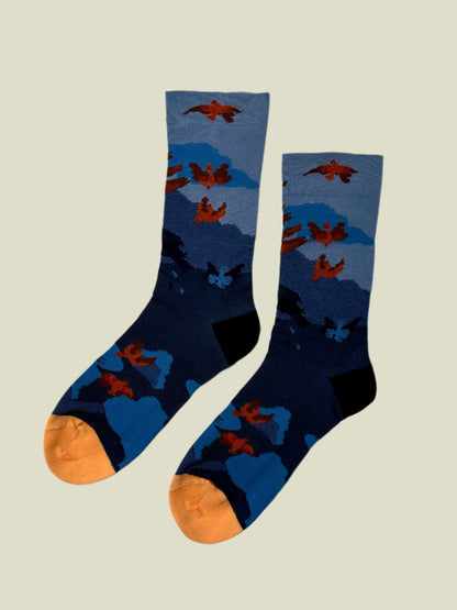 Firebirds Over Ridge – Women's Crew Socks
