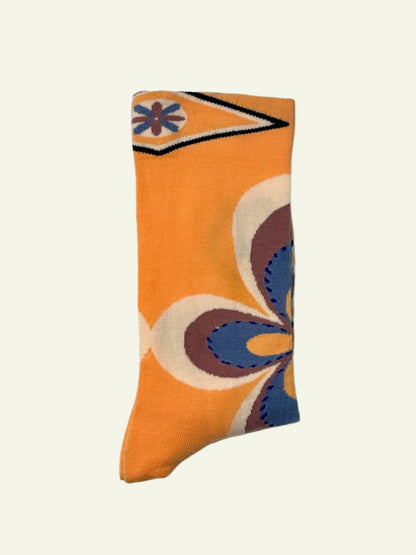 Groovy Blossom – Women's Crew Socks