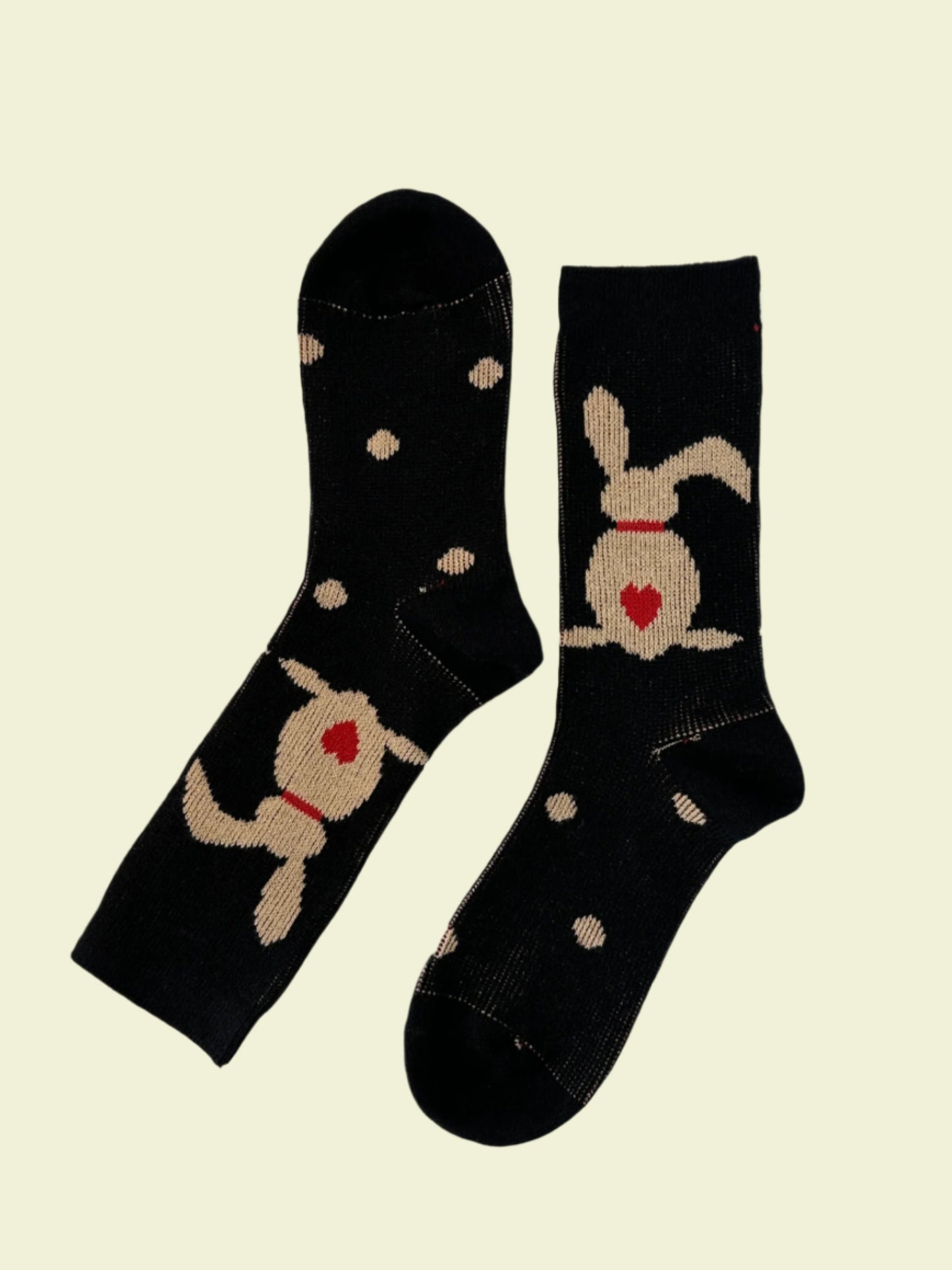 Heart Tail Bunny – Women's Cotton Crew Socks